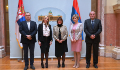 30 December 2019 The National Assembly Speaker with the Ombudsman and elected Deputy Ombudspersons